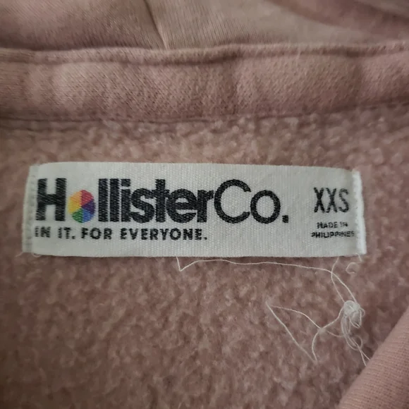 XXSmall Hollister Co. Baby Blush Pink Pullover Sweatshirt Hoodie - Picture 8 of 9